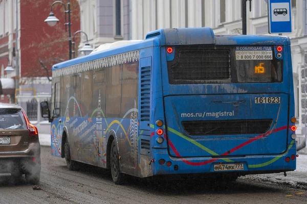 Moscou Rússia Dezembro 2018 Ônibus Regular Moscou — Fotografia de Stock