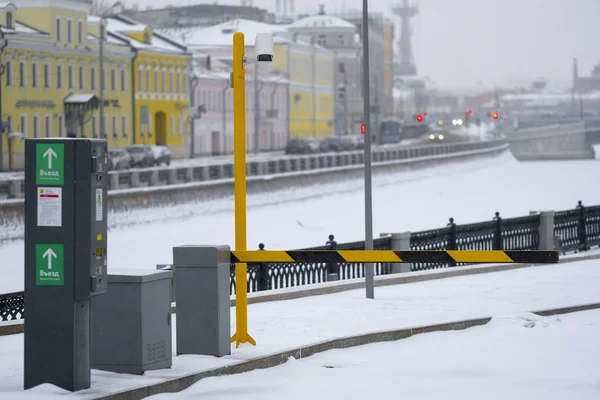 Moscow Oroszország December 2018 Bejárat Moszkvai Fizetett Parkoló — Stock Fotó