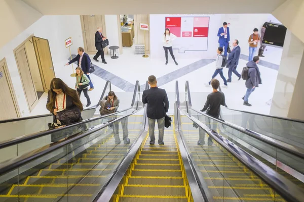 Moscou Russie Décembre 2018 Escalator Dans Une Salle Conférence Moscou — Photo