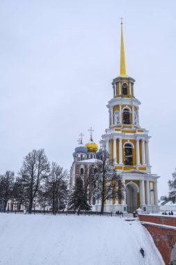 Ryazan, Rusya - Ocak, 5, 2019: peyzaj Ryazan Kremlin görüntü ile