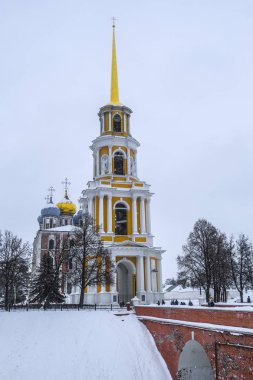 Ryazan, Rusya - Ocak, 5, 2019: peyzaj Ryazan Kremlin görüntü ile