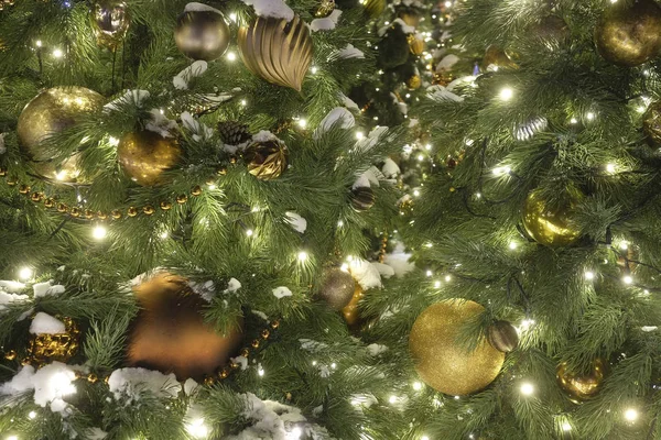 Imagen Del Árbol Navidad Decorado Las Calles Moscú —  Fotos de Stock