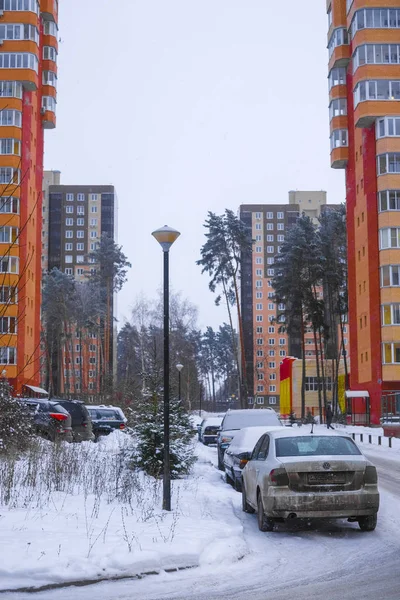 Protvino Rusya Aralık 2018 Araba Park Içinde Protvino Moscow Region — Stok fotoğraf