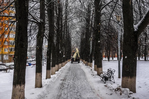 Імені Чехова Російська Федерація Грудня 2019 Зимовий Імені Чехова Місто — стокове фото