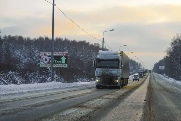 Région Moscou Serpuchov Russie Décembre 2018 Image Camion Sur Une — Photo