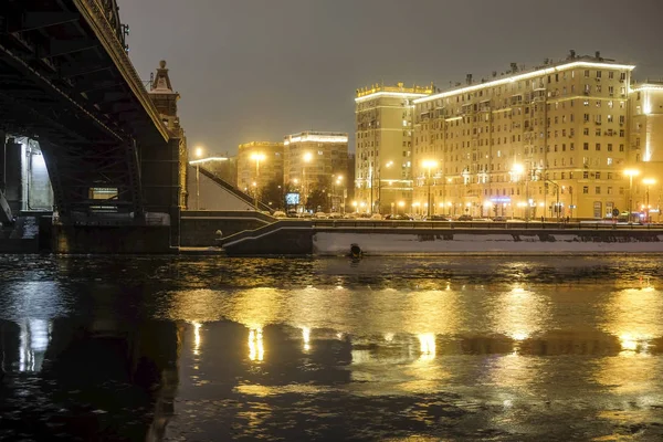 Moskova Rusya Aralık 2018 Dolgu Moskova Nehri — Stok fotoğraf
