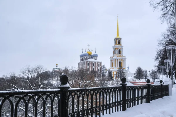 Ryazan, Rusya - Ocak, 5, 2019: peyzaj Ryazan Kremlin görüntü ile