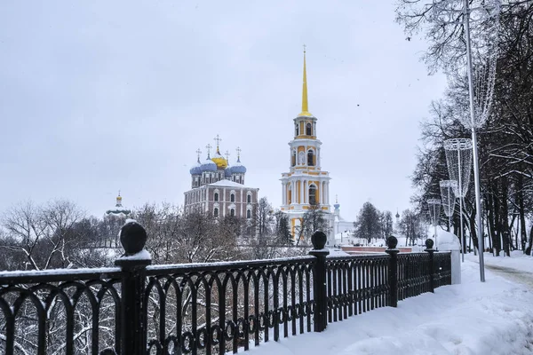 Ryazan, Rusya - Ocak, 5, 2019: peyzaj Ryazan Kremlin görüntü ile