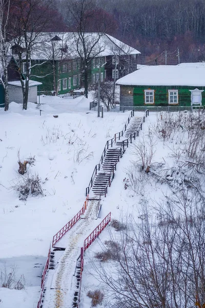 Краєвид Зображенням Зимових Села Рязань Росія — стокове фото