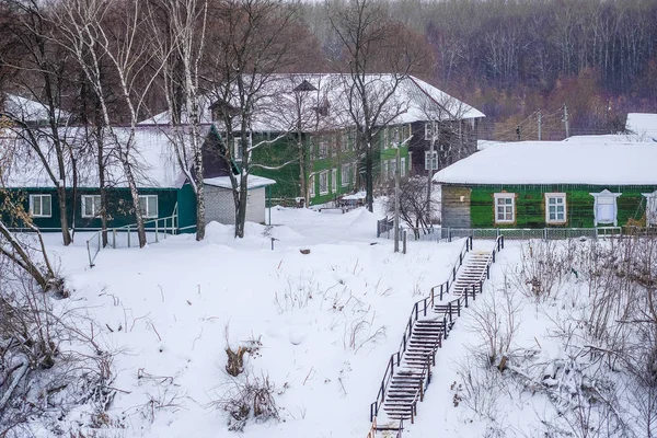 リャザン ロシアの冬村のイメージのある風景します — ストック写真