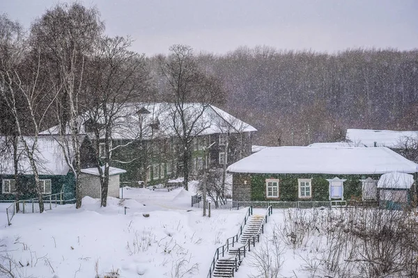 Краєвид Зображенням Зимових Села Рязань Росія — стокове фото