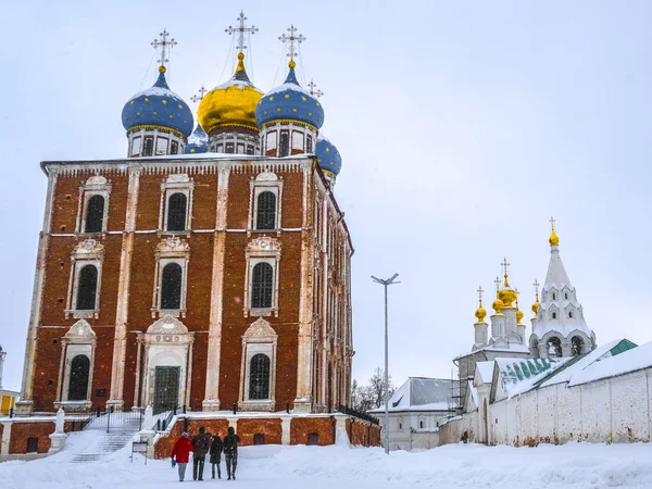 Ryazan Rusia Enero 2019 Paisaje Con Imagen Del Kremlin Ryazan —  Fotos de Stock