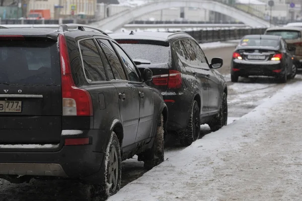 Moscou Russie Janvier 2019 Voitures Sur Parking Moscou — Photo