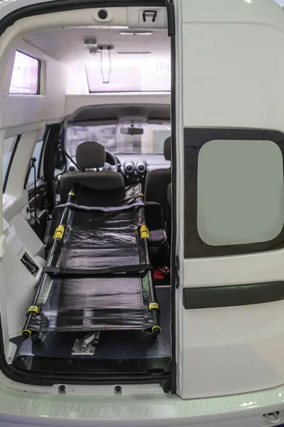 Interior Empty Ambulance Car — Stock Photo, Image