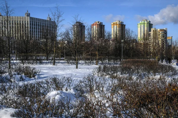 Moskou Rusland Februari 2019 Park Tegenover Generaal Personeel Academie Moskou — Stockfoto