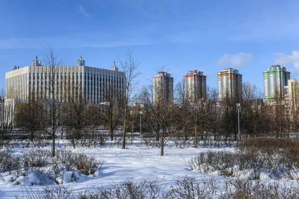 Moskau Russland Februar 2019 Park Vor Der Generalstabsakademie Moskau Winter — Stockfoto