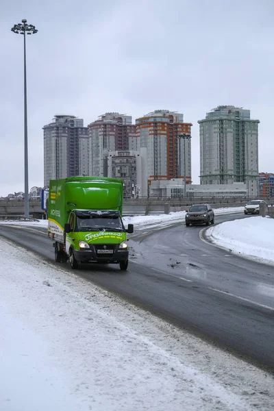 Moskova Rusya Mart 2019 Görüntü Arka Planı Konut Moskova Kışın — Stok fotoğraf