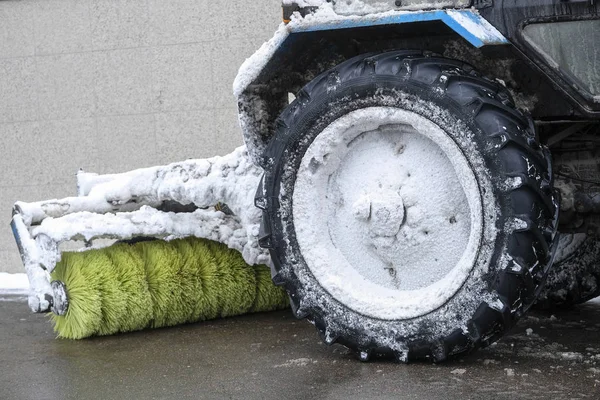 Kar Temizleme Traktör Parçası Görüntüsünü — Stok fotoğraf