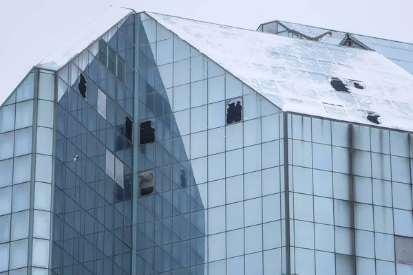 Immagine Del Tetto Edificio Uffici Abbandonato — Foto Stock