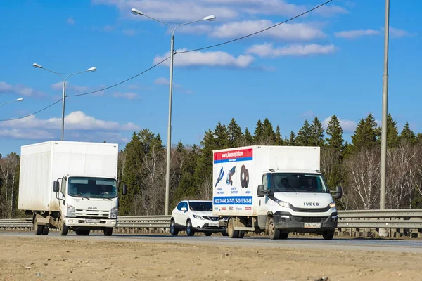 Moscow Region Ryssland April 2019 Lastbil Motorväg Moscow Region Ryssland — Stockfoto