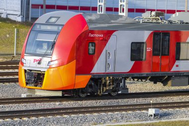 Moskova, Rusya - 5 Nisan 2019: Moskova merkez halkametro, Rusya