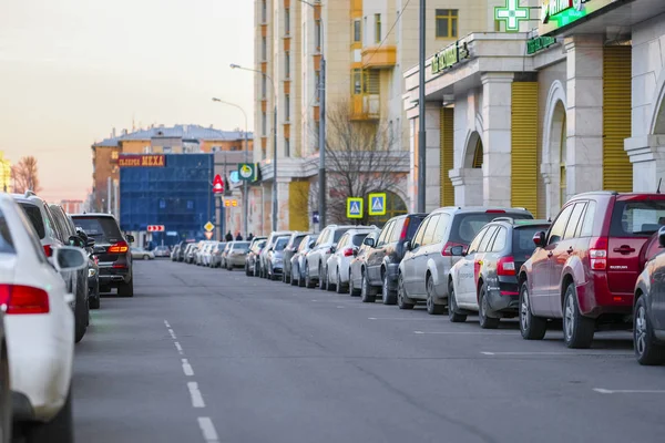 莫斯科 俄罗斯 2019年4月5日 莫斯科汽车停车场 — 图库照片