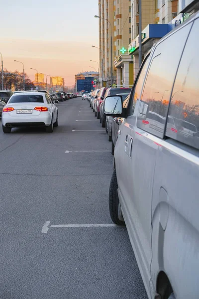 Moskva Rusko Duben 2019 Parkoviště Moskevského Automobilu — Stock fotografie