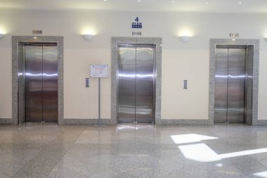 Moskova, Rusya - 12 Nisan 2019: asansör görüntüsü
