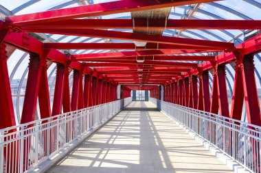 Moskova, Rusya'da bir yaya köprüsünün iç