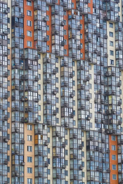 Väggen Ett Flervånings Hus — Stockfoto