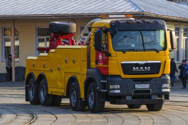 Moskova, Rusya - 23 Nisan 2019: çekici görüntüsü