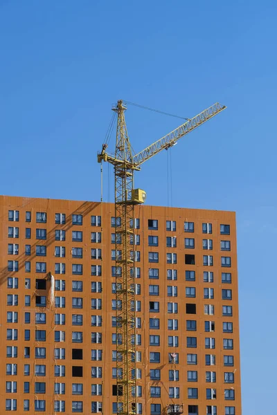 Gru Torre Una Costruzione — Foto Stock