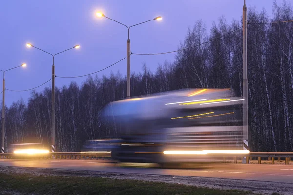 Camion Autostrada Regione Mosca Sera — Foto Stock