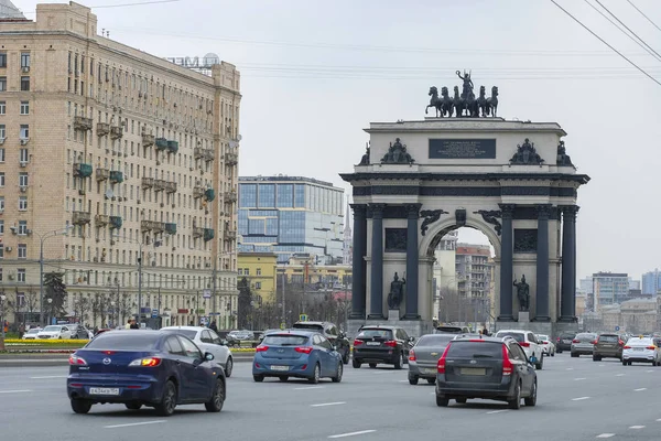 Moskou Rusland April 2019 Verkeer Moskou — Stockfoto