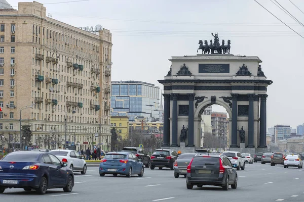 Moskau Russland April 2019 Verkehr Moskau — Stockfoto