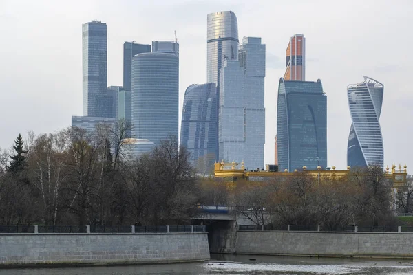 Moskva Rusko Duben 2019 Mrakodrapy Moskevského Města — Stock fotografie