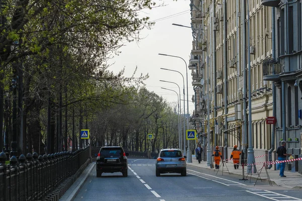 Μόσχα Ρωσία Απρίλιος 2019 Εικόνα Της Λεωφόρου Rozhdestvenskiy Στη Μόσχα — Φωτογραφία Αρχείου