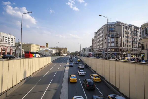 Moskou Rusland April 2019 Beeld Van Het Verkeer Moskou — Stockfoto