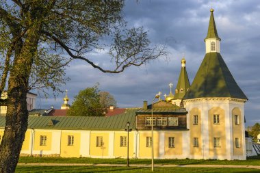 Valdai, Rusya'daki Iversky Manastırı'nın görüntüsü