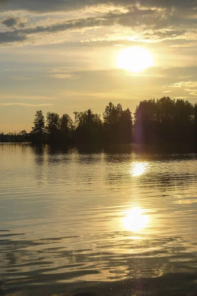 Landscape Image Sunset Lake Valdai — Stock Photo, Image