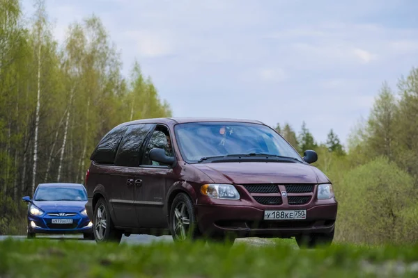 Moskauer Region Russland Mai 2019 Auto Auf Einer Landstraße Moskauer — Stockfoto