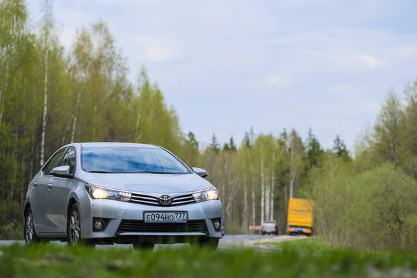 Moskauer Region Russland Mai 2019 Auto Auf Einer Landstraße Moskauer — Stockfoto