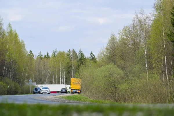 Región Moscú Rusia Mayo 2019 Paisaje Con Imagen Carretera Rural —  Fotos de Stock