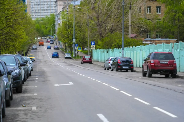 Moskva Rusko Květen 2019 Auta Parkovišti Moskvě — Stock fotografie