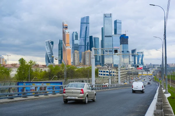 Moskau Russland Mai 2019 Stadtbild Mit Dem Bild Der Wolkenkratzer — Stockfoto