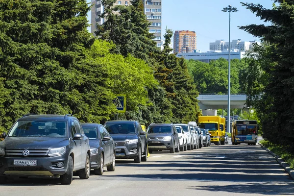 Moscú Rusia Mayo 2019 Coches Aparcamiento Moscú — Foto de Stock