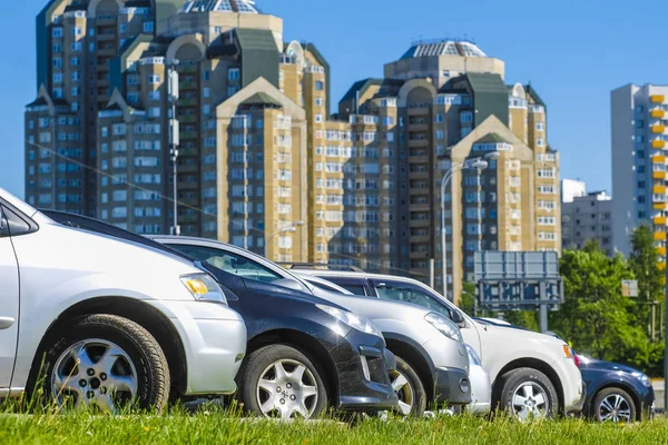 Moskau Russland Mai 2019 Autos Auf Einem Parkplatz Moskau — Stockfoto