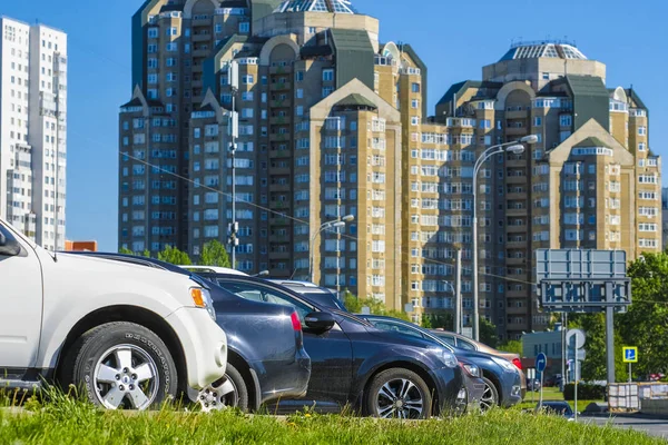 Moskau Russland Mai 2019 Autos Auf Einem Parkplatz Moskau — Stockfoto