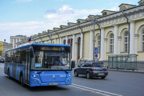 Москва Россия Мая 2019 Года Изображение Автобуса Московской Улице — стоковое фото
