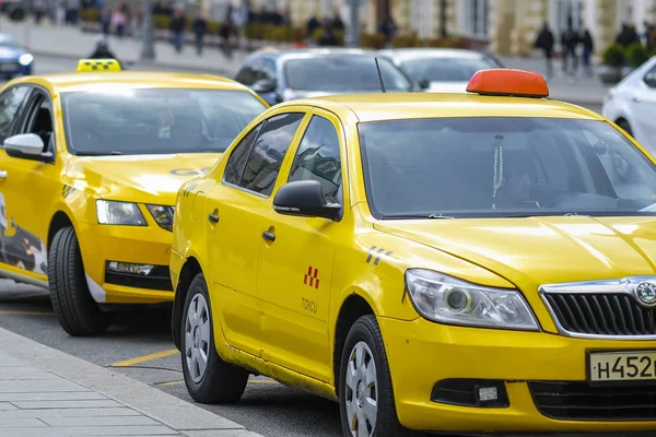 Moskau Russland Mai 2019 Taxi Zentrum Von Moskau Russland — Stockfoto